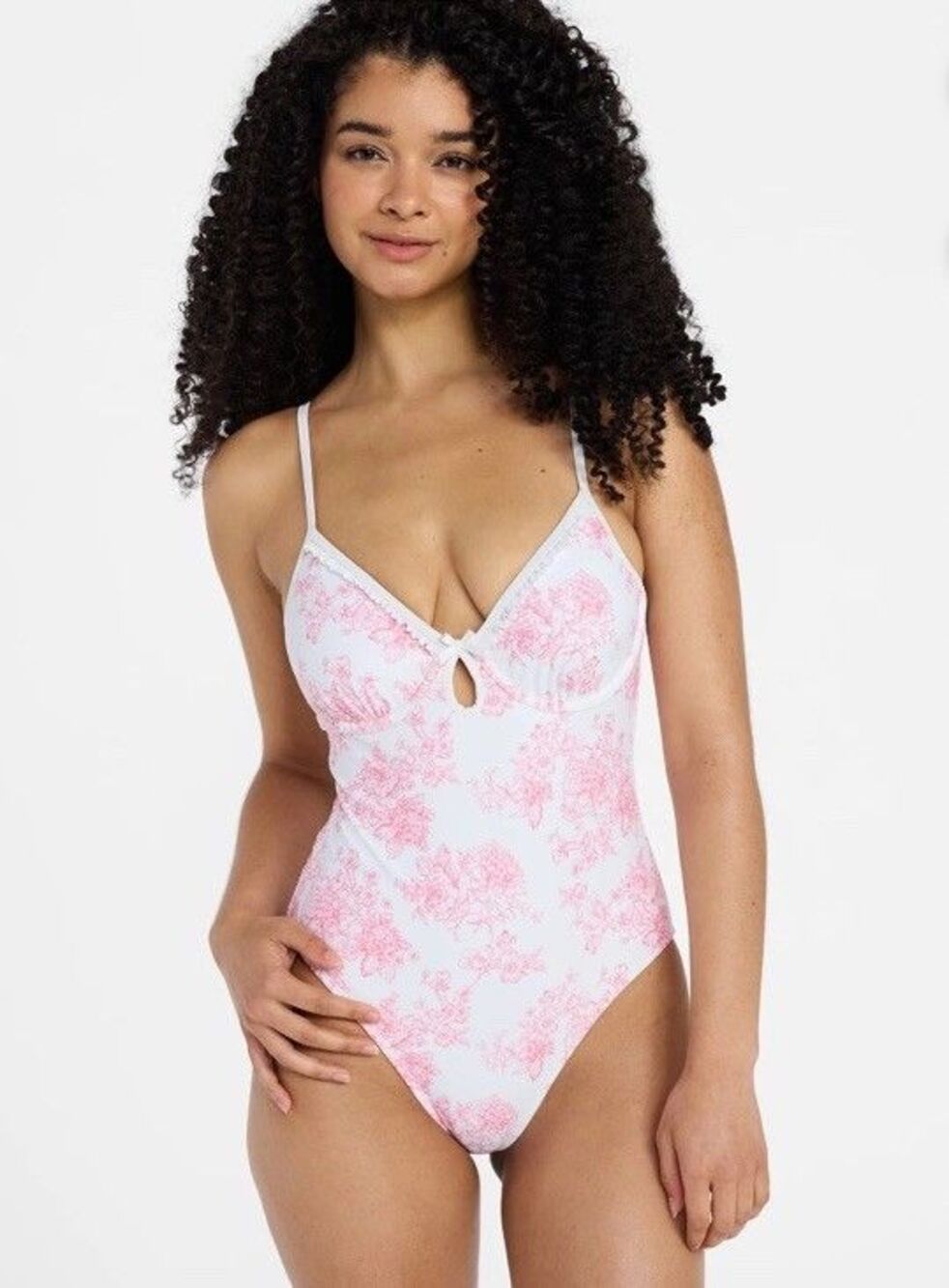 No Boundaries Juniors/Women's One-Piece Floral Swimsuit (L 12-14) NWT